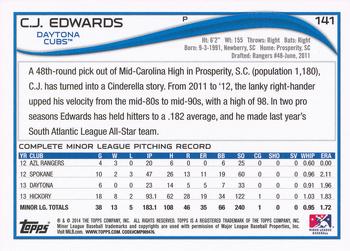 2014 Topps Pro Debut #141 C.J. Edwards Back