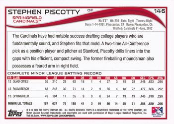2014 Topps Pro Debut #146 Stephen Piscotty Back