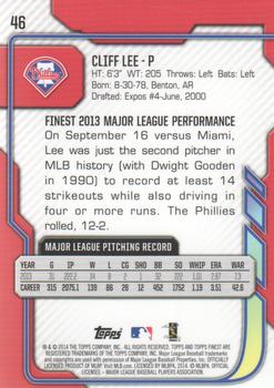 2014 Finest #46 Cliff Lee Back