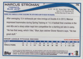 2014 Topps Chrome #76 Marcus Stroman Back
