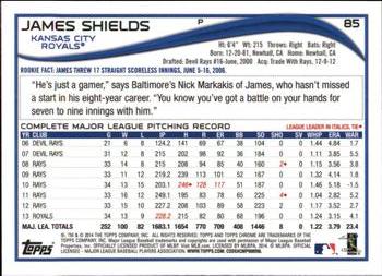 2014 Topps Chrome #85 James Shields Back