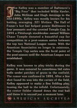 1994 American Archives Origins of Baseball #96 Joe Kelley Back