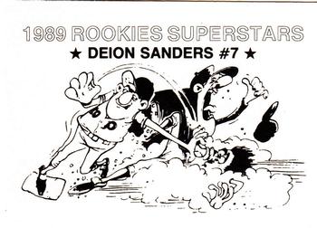 1989 Rookies Superstars (unlicensed) #7 Deion Sanders Back
