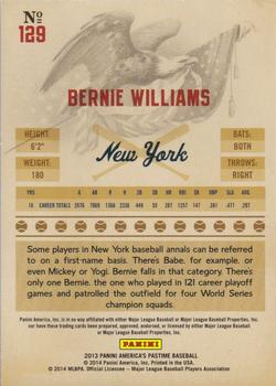 2013 Panini America's Pastime - Gold #129 Bernie Williams Back