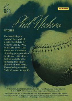 2013 Panini America's Pastime - Characters of the Game Gold #CG8 Phil Niekro Back