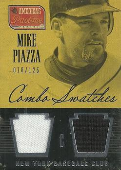 2013 Panini America's Pastime - Combo Swatches #CS-MP Mike Piazza Front