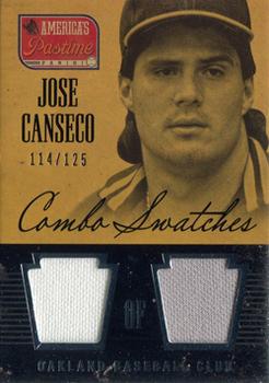 2013 Panini America's Pastime - Combo Swatches #CS-JC Jose Canseco Front