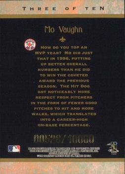 1997 Donruss - Diamond Kings #3 Mo Vaughn Back