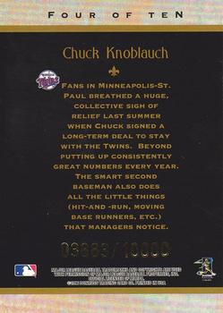 1997 Donruss - Diamond Kings #4 Chuck Knoblauch Back