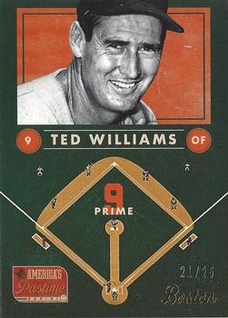 2013 Panini America's Pastime - Prime 9 Gold #P9-7 Ted Williams Front