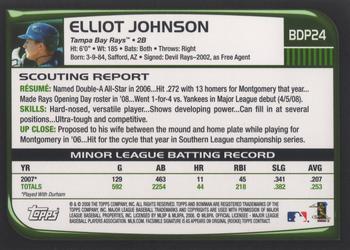 2008 Bowman Draft Picks & Prospects #BDP24 Elliot Johnson Back