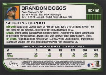 2008 Bowman Draft Picks & Prospects #BDP52 Brandon Boggs Back
