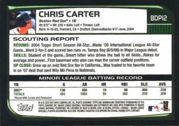 2008 Bowman Draft Picks & Prospects #BDP12 Chris Carter Back