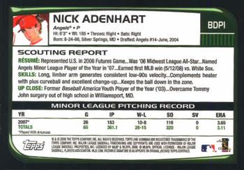 2008 Bowman Draft Picks & Prospects #BDP1 Nick Adenhart Back