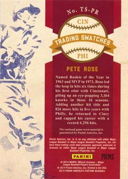 2013 Panini America's Pastime - Trading Swatches Red #TS-PR Pete Rose Back