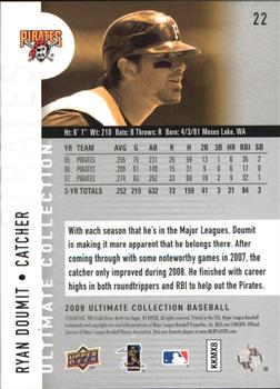 2008 Upper Deck Ultimate Collection #22 Ryan Doumit Back