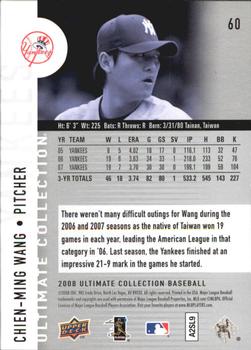 2008 Upper Deck Ultimate Collection #60 Chien-Ming Wang Back