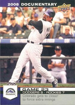 2008 Upper Deck Documentary #693 Todd Helton Front