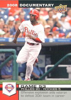 2008 Upper Deck Documentary #1703 Jimmy Rollins Front
