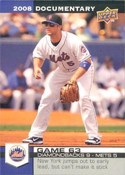2008 Upper Deck Documentary #1973 David Wright Front