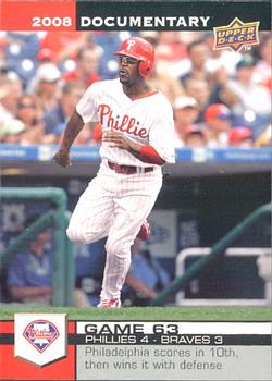 2008 Upper Deck Documentary #2003 Jimmy Rollins Front
