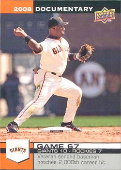 2008 Upper Deck Documentary #2037 Ray Durham Front