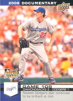 2008 Upper Deck Documentary #3225 Clayton Kershaw Front