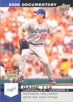 2008 Upper Deck Documentary #3315 Clayton Kershaw Front