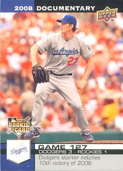2008 Upper Deck Documentary #3765 Clayton Kershaw Front