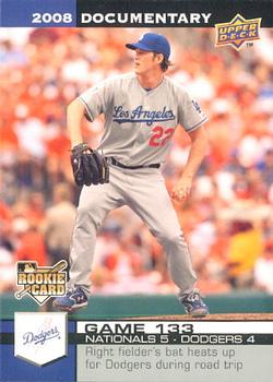 2008 Upper Deck Documentary #3945 Clayton Kershaw Front