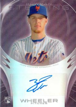 2013 Bowman Sterling - Rookie Autographs Ruby Refractors #BSAR-ZW Zack Wheeler Front