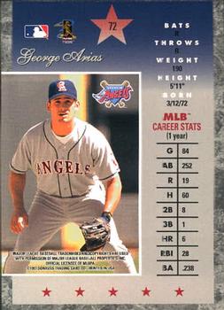 1997 Donruss Elite #72 George Arias Back