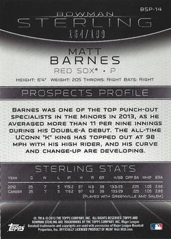 Matt Barnes 2012 Bowman Sterling Prospects Rookie Card
