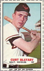 1966 Bazooka #28 Curt Blefary    Front