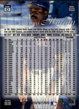 1997 Flair Showcase - Flair Showcase Row 0 (Showcase) #100 Eddie Murray Back