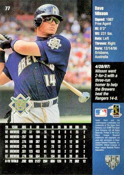 1998 Upper Deck Special F/X #77 Dave Nilsson Back