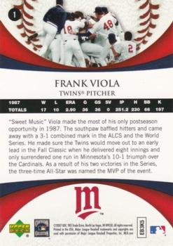 2007 Upper Deck 1987 World Series 20th Anniversary #1 Frank Viola Back