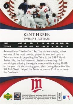2007 Upper Deck 1987 World Series 20th Anniversary #3 Kent Hrbek Back