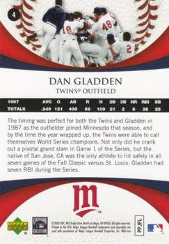 2007 Upper Deck 1987 World Series 20th Anniversary #4 Dan Gladden Back