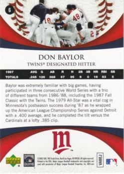 2007 Upper Deck 1987 World Series 20th Anniversary #6 Don Baylor Back