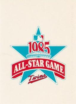 1985 BRF Minnesota Twins #35 All-Star Game Logo Front