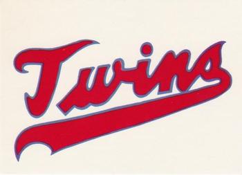 1985 BRF Minnesota Twins #36 Twins Logo Front