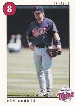 1996 Marquette Bank Minnesota Twins #2 Ron Coomer Front