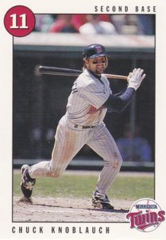 1996 Marquette Bank Minnesota Twins #4 Chuck Knoblauch Front