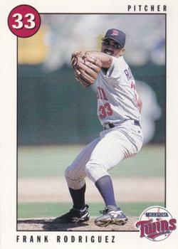 1996 Marquette Bank Minnesota Twins #8 Frank Rodriguez Front