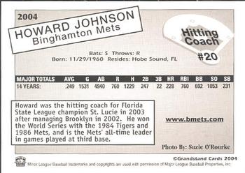 2004 Grandstand Binghamton Mets #11 Howard Johnson Back