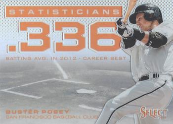 2013 Panini Select - Statisticians Prizm #ST1 Buster Posey Front