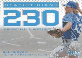 2013 Panini Select - Statisticians Prizm #ST11 R.A. Dickey Front