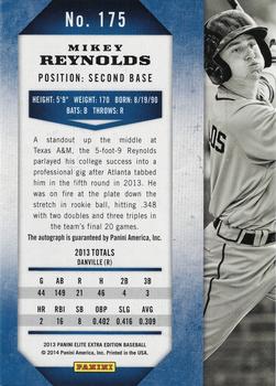 2013 Panini Elite Extra Edition - Signature Red Ink #175 Mikey Reynolds Back