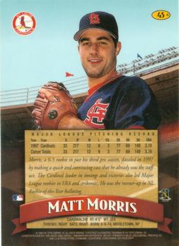 1998 Finest - Refractors #45 Matt Morris Back